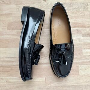 Cole Haan Black Patent Leather Pinch Tassel Loafer Men 10